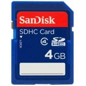 SanDisk 4GB Class 4 SDHC Flash Memory Card- SDSDB-004G-B35 (Label May Change) for $9