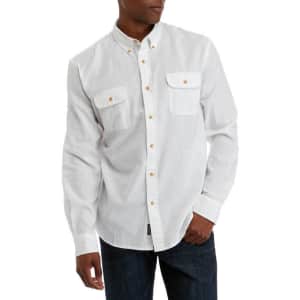 Crown & Ivy Men's Woven Linen Shirt for $18