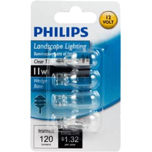 Philips Halogen Landscape Lighting T5 4-Pack for $5 Philips Halogen Landscape Lighting T5 4-Pack for $5
