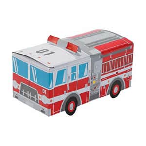 Fun Express Firetruck Shaped Treat Box (set of 12) Birthday Favor and Party Supplies for $7