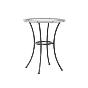 Four Seasons Courtyard 24 Inch Round Marbella Wicker Bistro Patio Table Portable Outdoor Backyard for $54 Four Seasons Courtyard 24 Inch Round Marbella Wicker Bistro Patio Table Portable Outdoor Backyard for $54