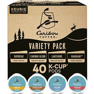 Caribou Coffee Favorites Variety Pack, Single-Serve Coffee K-Cup Pods Sampler, 40 Count for $29