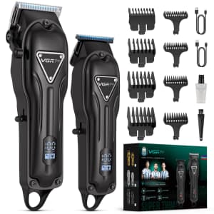 Cordless Hair Clippers and Trimmer Set for $17