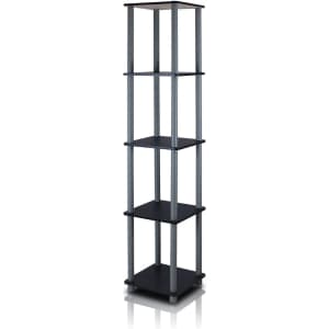 Furinno 5-Tier Corner Square Rack Display Shelf for $24