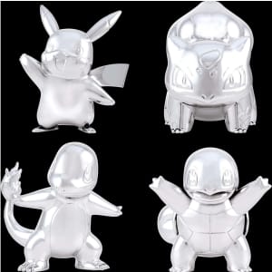 Pokemon 25th Anniversary Edition Silver Figurine 4-Pack for $5