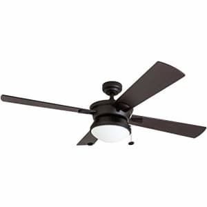 Prominence Home Auletta, 52 Inch Contemporary Indoor Outdoor Ceiling Fan with Light, Pull Chain, for $181