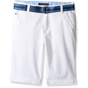 Tommy Hilfiger Big Boys Dagger Stretch Twill Short, White, 10 for $15