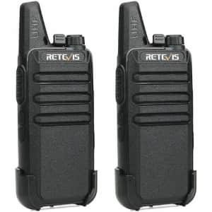 Retevis RT22 UHF 2-Way Radios Long-Range Walkie Talkie 2-Pack for $21