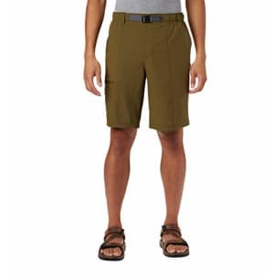 Columbia Men's Trail Splash Shorts, Stain & Water Resistant, Sun Protection, New Olive, XX-Large x for $20