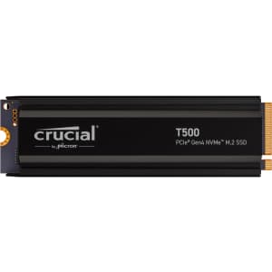 Crucial T500 2TB Gen4 NVMe M.2 Internal Gaming SSD w/ Heatsink for $145