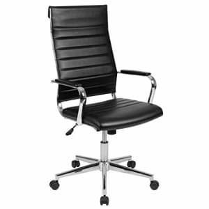 Flash Furniture High Back Black LeatherSoft Contemporary Ribbed Executive Swivel Office Chair for $207 Flash Furniture High Back Black LeatherSoft Contemporary Ribbed Executive Swivel Office Chair for $207