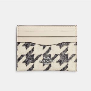 Coach Outlet Slim ID Houndstooth Print Card Case for $23