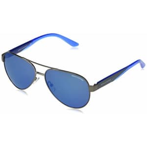 A|X Armani Exchange Men's AX2034S Aviator Sunglasses, Gunmetal/Blue Blue Mirrored, 59 mm for $82 A|X Armani Exchange Men's AX2034S Aviator Sunglasses, Gunmetal/Blue Blue Mirrored, 59 mm for $82