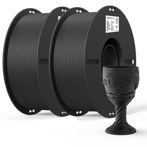 Creality PLA Filament 1.75mm Black 2Kg, Great Value 2 Packs Ender PLA Filament for 3D Printing, for $27