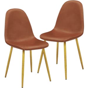 GreenForest Faux Leather Dining Chair 2-Pack for $140