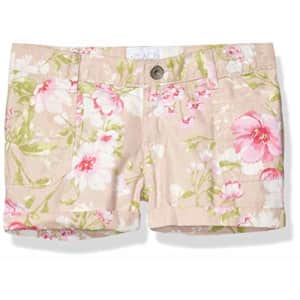 The Children's Place Girls' Big Twill Shorts, Sugarcane, 4P for $13