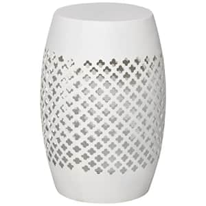 Outsunny Steel Patio End Table, Round Side Table with Hollow Drum Design, Accent Table for Outdoor for $59 Outsunny Steel Patio End Table, Round Side Table with Hollow Drum Design, Accent Table for Outdoor for $59