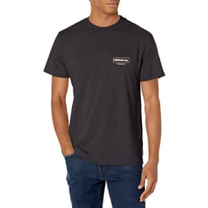 Billabong Men's Classic Short Sleeve Premium Logo Graphic Tee T-Shirt, Washed Black Walled, X-Large for $76