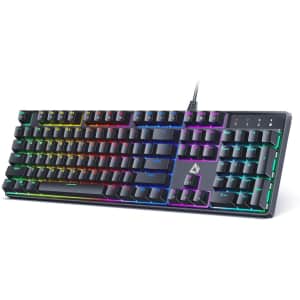 Aukey Wired Mechanical Gaming Keyboard for $18