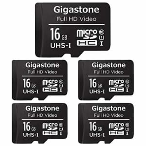 Gigastone 16GB 5-Pack Micro SD Card, FHD Video, Surveillance Security Cam Action Camera Drone, for $35 Gigastone 16GB 5-Pack Micro SD Card, FHD Video, Surveillance Security Cam Action Camera Drone, for $35