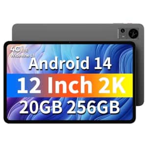 TECLAST Tablet 12 inch Android 14 Tablets, T60 with 256GB Storage(Expand to 1TB), Unisoc T616 CPU, for $180