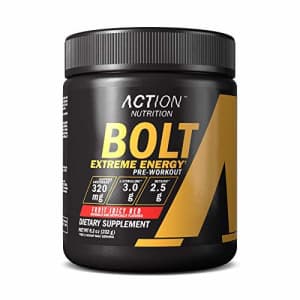 Action Nutrition Bolt Extreme Energy Pre Workout Powder Fruit Juicy Red - Sugar Free Preworkout Energy Supplement for $10 Action Nutrition Bolt Extreme Energy Pre Workout Powder Fruit Juicy Red - Sugar Free Preworkout Energy Supplement for $10