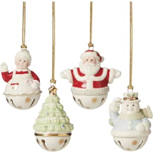 Lenox Jingle Bell Ornament 4-Pack for $20