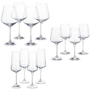 Home Decorators Collection Genoa Crystal Wine and Champagne Glass 12-Pack for $48