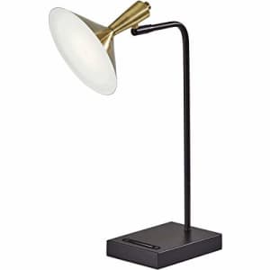 Adesso 4262-01 Lucas Desk Lamp with Smart Switch, 21.75 in, 6W Integrated LED, Black/Antique Brass, for $86