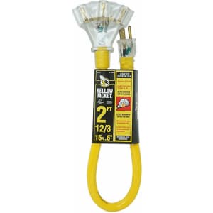 Yellow Jacket 3-Outlet Lighted 2-Foot Extension Cord for $7