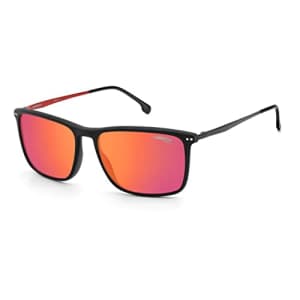Carrera Men's 8049/S Rectangular Sunglasses, Matte Black, 58mm, 16mm for $44