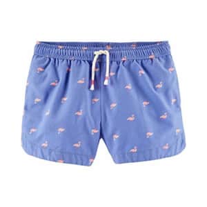 OshKosh B'Gosh Girls' Little Sun Shorts, Blue Flamingo, 4-5 for $8