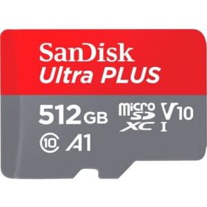 SanDisk Ultra PLUS 512GB microSDXC Memory Card for $55
