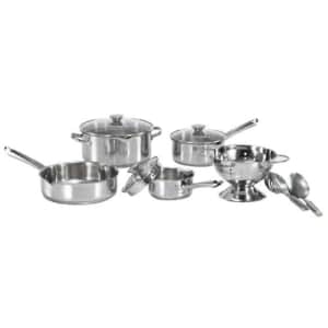 WearEver A834S9 Cook and Strain Stainless Steel Cookware Set, 10-Piece, Silver for $112 WearEver A834S9 Cook and Strain Stainless Steel Cookware Set, 10-Piece, Silver for $112