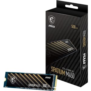 MSI Spatium M450 500GB Gaming SSD for $32