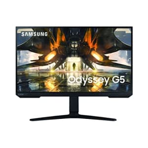 SAMSUNG Odyssey G55A Series 27-Inch WQHD (2560x1440) Curved Gaming Monitor, 165Hz, 1ms, HDMI, for $300