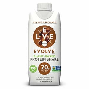 Evolve Protein Shake, Classic Chocolate, 20g Protein, 11 Fl Oz, Pack of 12 for $31 Evolve Protein Shake, Classic Chocolate, 20g Protein, 11 Fl Oz, Pack of 12 for $31