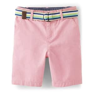 Gymboree Boys and Toddler Belted Twill Chino Shorts, Pink Ribbon, 5T US for $11