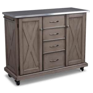 Home Styles Mountain Lodge Kitchen Cart w/ Stainless Steel Top for $530 Home Styles Mountain Lodge Kitchen Cart w/ Stainless Steel Top for $530