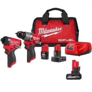 Milwaukee M12 Fuel 12V Brushless Hammer Drill / Impact Driver 2-Tool Combo Kit for $199