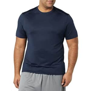 Amazon Essentials Men's 4XL Big & Tall Tech Stretch Short-Sleeve T-Shirt, Navy, 4X-Large, Label: for $8