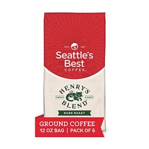 Seattle's Best Coffee Seattles Best Coffee Henrys Blend Dark Roast Ground Coffee | 12 Ounce Bags (Pack of 6) for $41
