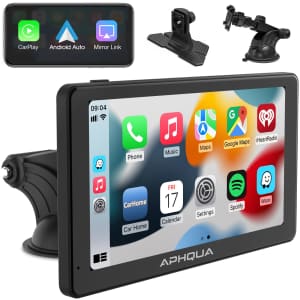 Aphqua 7" Wireless Car Stereo w/ Navigation for $91
