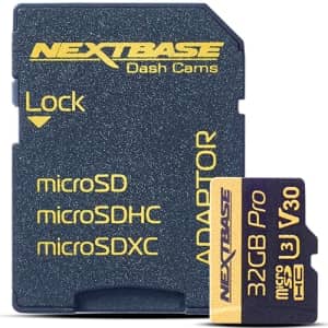 Nextbase 32GB U3 Micro SD Memory Card - with Adapter - Compatible with Nextbase in-Car Dash Cams for $10