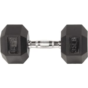 Signature Fitness 35-lb. Rubber Encased Hex Dumbbell for $28