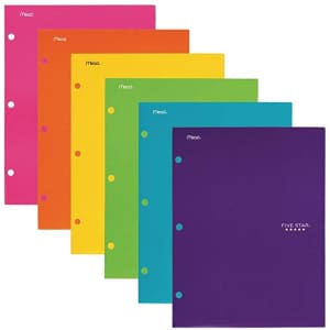 Five Star 4 Pocket Folder for $1