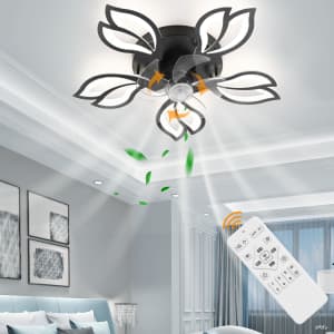 SJV Modern 28" LED Ceiling Fan Light for $50