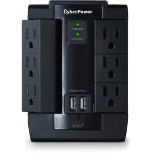 CyberPower 6-Outlet 2-USB Swivel Surge Protector: 2 for $27 CyberPower 6-Outlet 2-USB Swivel Surge Protector: 2 for $27