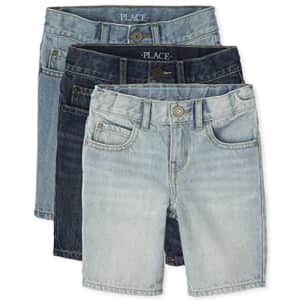 The Children's Place Boys Shorts 3-Pack, Denim Multi-3 Pack, 4 for $41