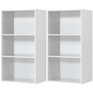Giantex 2 Pieces 3 Shelf Bookcase Book Shelves Open Storage Cabinet Multi-Functional Home Office for $75
